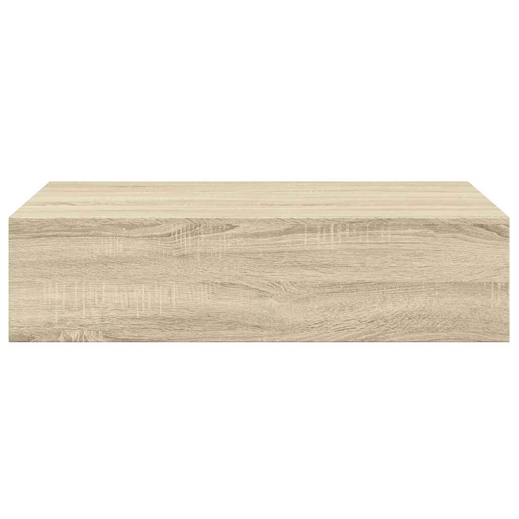 Ράφι Επιτοίχιο με Συρτάρι Χρώμα Δρυός 40 x 23,5 x 10εκ. από MDF - Pakobazaar