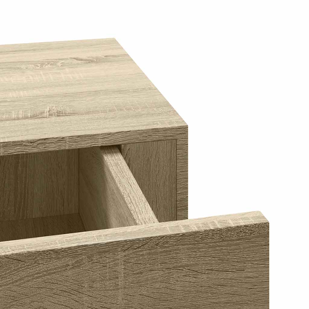 Ράφι Επιτοίχιο με Συρτάρι Χρώμα Δρυός 40 x 23,5 x 10εκ. από MDF - Pakobazaar