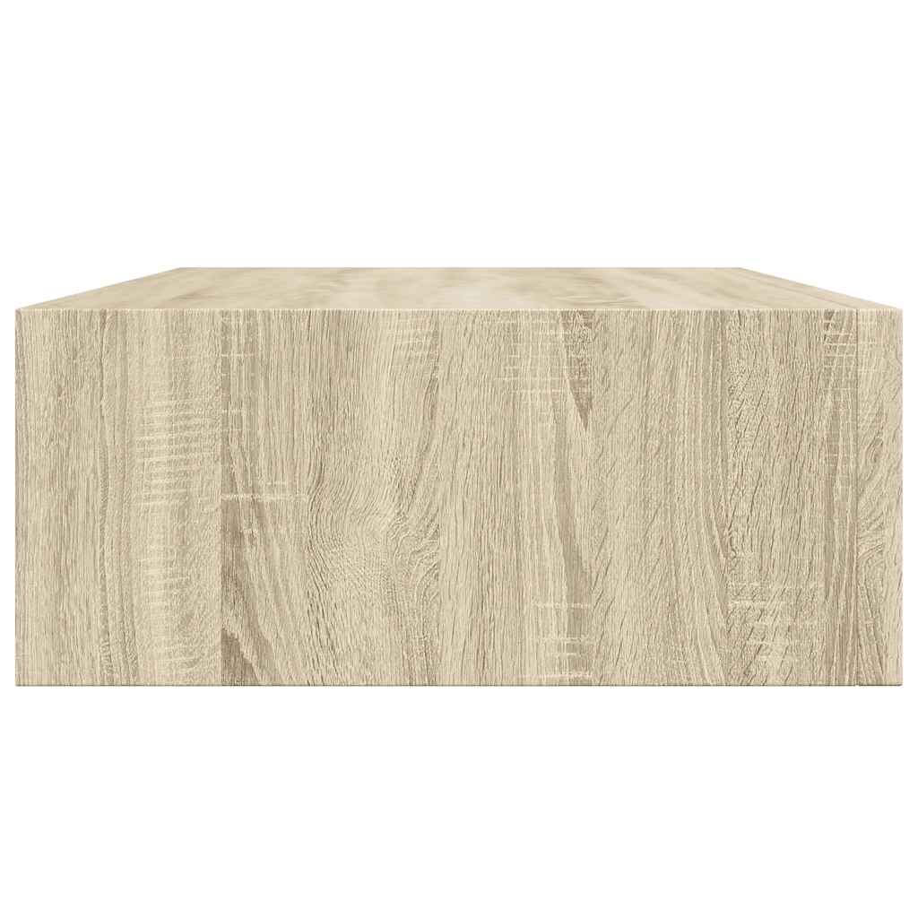 Ράφια Τοίχου με Συρτάρια 2 Τεμ. Χρώμα Δρυός 40x23,5x10εκ. MDF