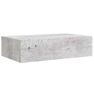 Ράφι Επιτοίχιο με Συρτάρι Γκρι Σκυρ. 40 x 23,5 x 10 εκ. από MDF