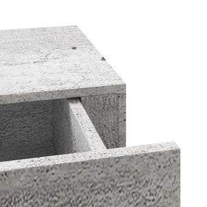 Ράφι Επιτοίχιο με Συρτάρι Γκρι Σκυρ. 40 x 23,5 x 10 εκ. από MDF
