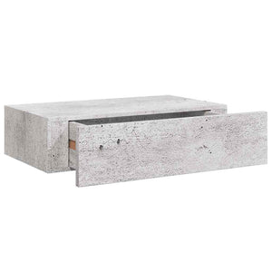 Ράφια Τοίχου Συρτάρια 2 τεμ. Γκρι Σκυρ. 40x23,5x10 εκ από MDF