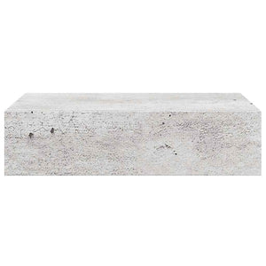 Ράφια Τοίχου Συρτάρια 2 τεμ. Γκρι Σκυρ. 40x23,5x10 εκ από MDF