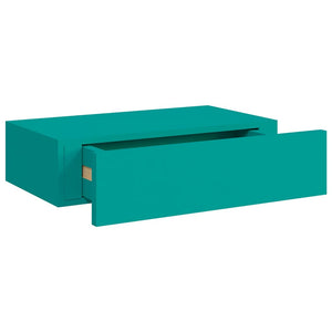 Ράφι Τοίχου με Συρτάρι Μπλε 40 x 23,5 x 10 εκ. από MDF - Pakobazaar
