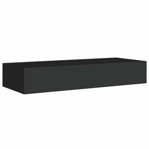Ράφι Επιτοίχιο με Συρτάρι Μαύρο 60 x 23,5 x 10 εκ. από MDF