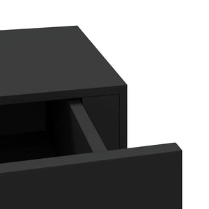 Ράφι Επιτοίχιο με Συρτάρι Μαύρο 60 x 23,5 x 10 εκ. από MDF