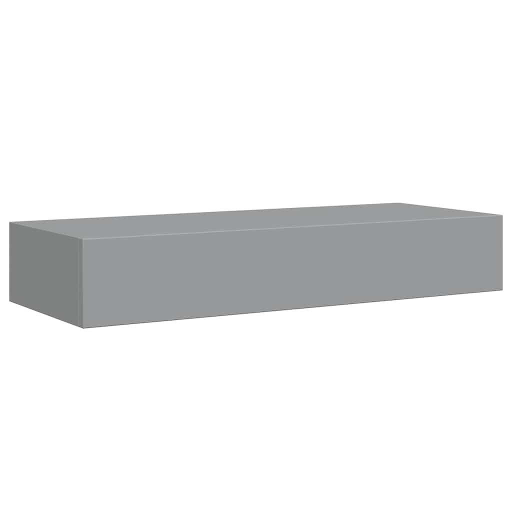 Ράφι Επιτοίχιο με Συρτάρι Γκρι 60 x 23,5 x 10 εκ. από MDF - Pakobazaar