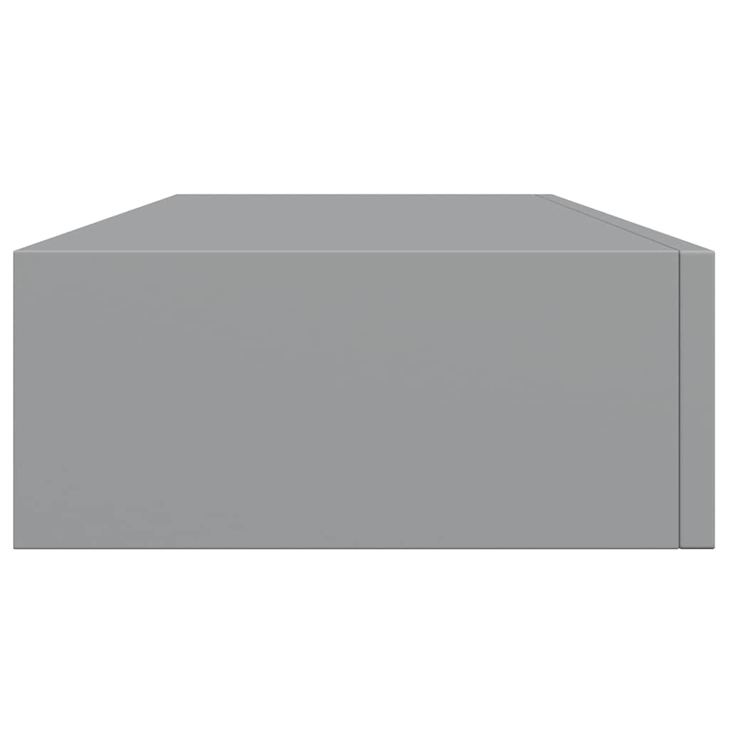 Ράφι Επιτοίχιο με Συρτάρι Γκρι 60 x 23,5 x 10 εκ. από MDF - Pakobazaar