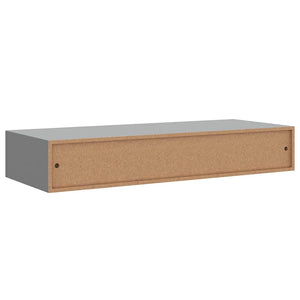 Ράφι Επιτοίχιο με Συρτάρι Γκρι 60 x 23,5 x 10 εκ. από MDF - Pakobazaar