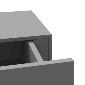 Ράφι Επιτοίχιο με Συρτάρι Γκρι 60 x 23,5 x 10 εκ. από MDF - Pakobazaar