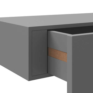 Ράφι Επιτοίχιο με Συρτάρι Γκρι 60 x 23,5 x 10 εκ. από MDF - Pakobazaar