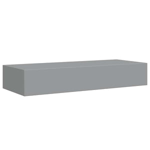 Ράφια Τοίχου με Συρτάρια 2 Τεμ. Γκρι 60 x 23,5 x 10εκ. από MDF