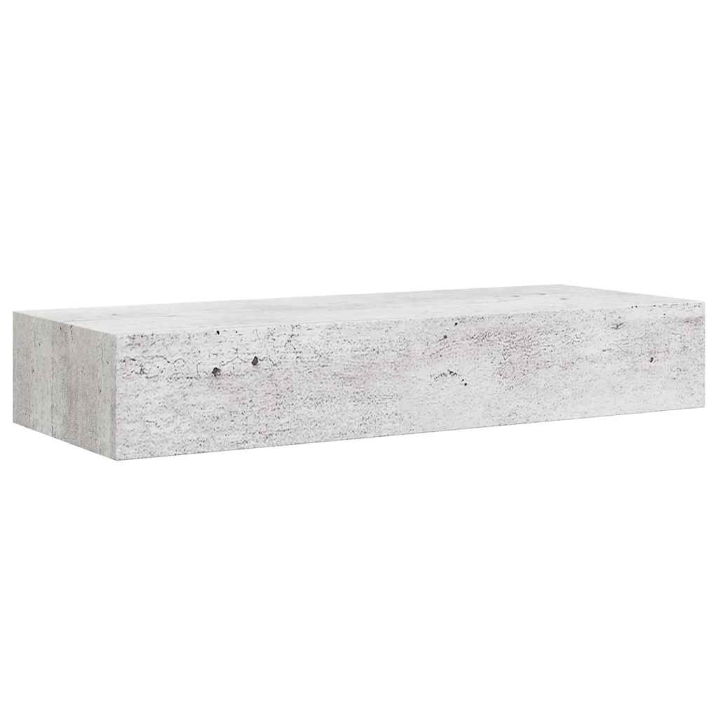 Ράφι Επιτοίχιο με Συρτάρι Γκρι Σκυρ. 60 x 23,5 x 10 εκ. από MDF - Pakobazaar