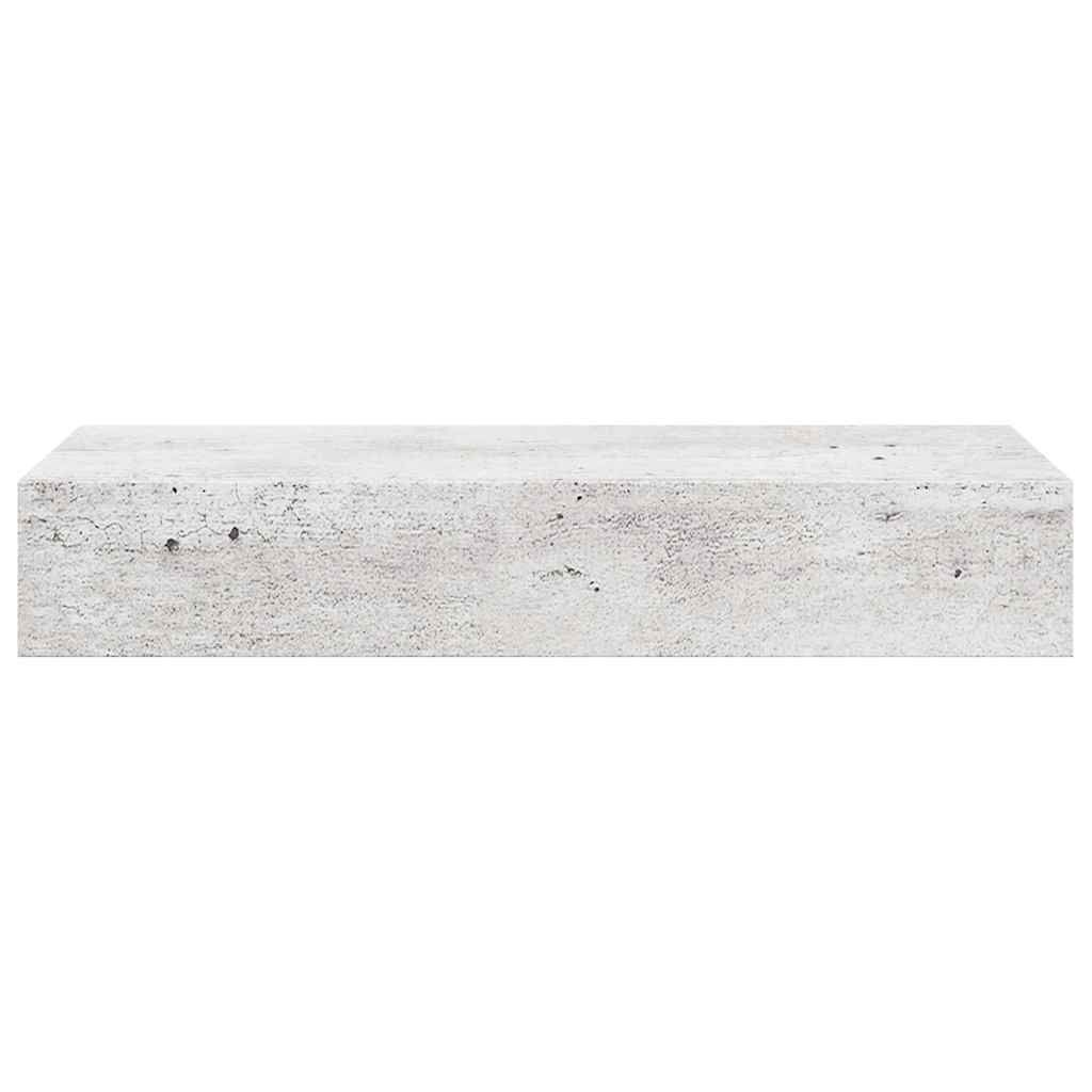 Ράφι Επιτοίχιο με Συρτάρι Γκρι Σκυρ. 60 x 23,5 x 10 εκ. από MDF - Pakobazaar
