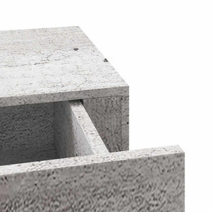 Ράφι Επιτοίχιο με Συρτάρι Γκρι Σκυρ. 60 x 23,5 x 10 εκ. από MDF - Pakobazaar