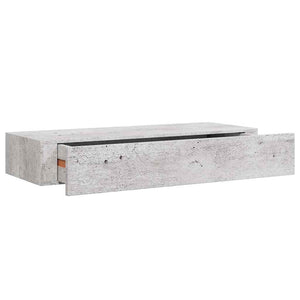 Ράφια Τοίχου Συρτάρια 2 τεμ. Γκρι Σκυρ. 60x23,5x10 εκ από MDF - Pakobazaar