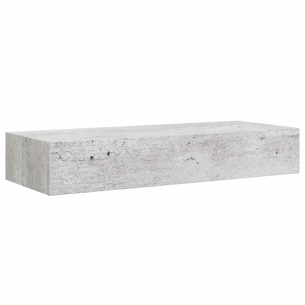 Ράφια Τοίχου Συρτάρια 2 τεμ. Γκρι Σκυρ. 60x23,5x10 εκ από MDF - Pakobazaar