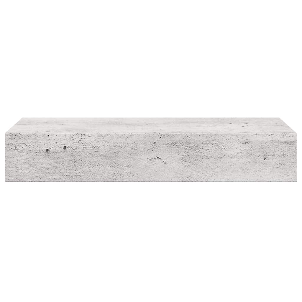 Ράφια Τοίχου Συρτάρια 2 τεμ. Γκρι Σκυρ. 60x23,5x10 εκ από MDF - Pakobazaar