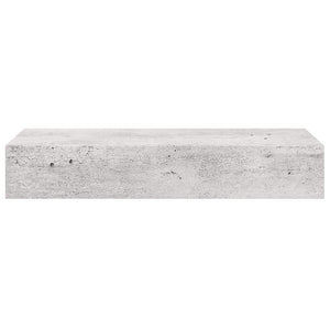 Ράφια Τοίχου Συρτάρια 2 τεμ. Γκρι Σκυρ. 60x23,5x10 εκ από MDF - Pakobazaar