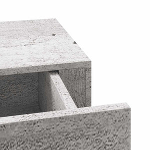 Ράφια Τοίχου Συρτάρια 2 τεμ. Γκρι Σκυρ. 60x23,5x10 εκ από MDF - Pakobazaar