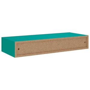 Ράφι Επιτοίχιο με Συρτάρι Μπλε 60 x 23,5 x 10 εκ. από MDF