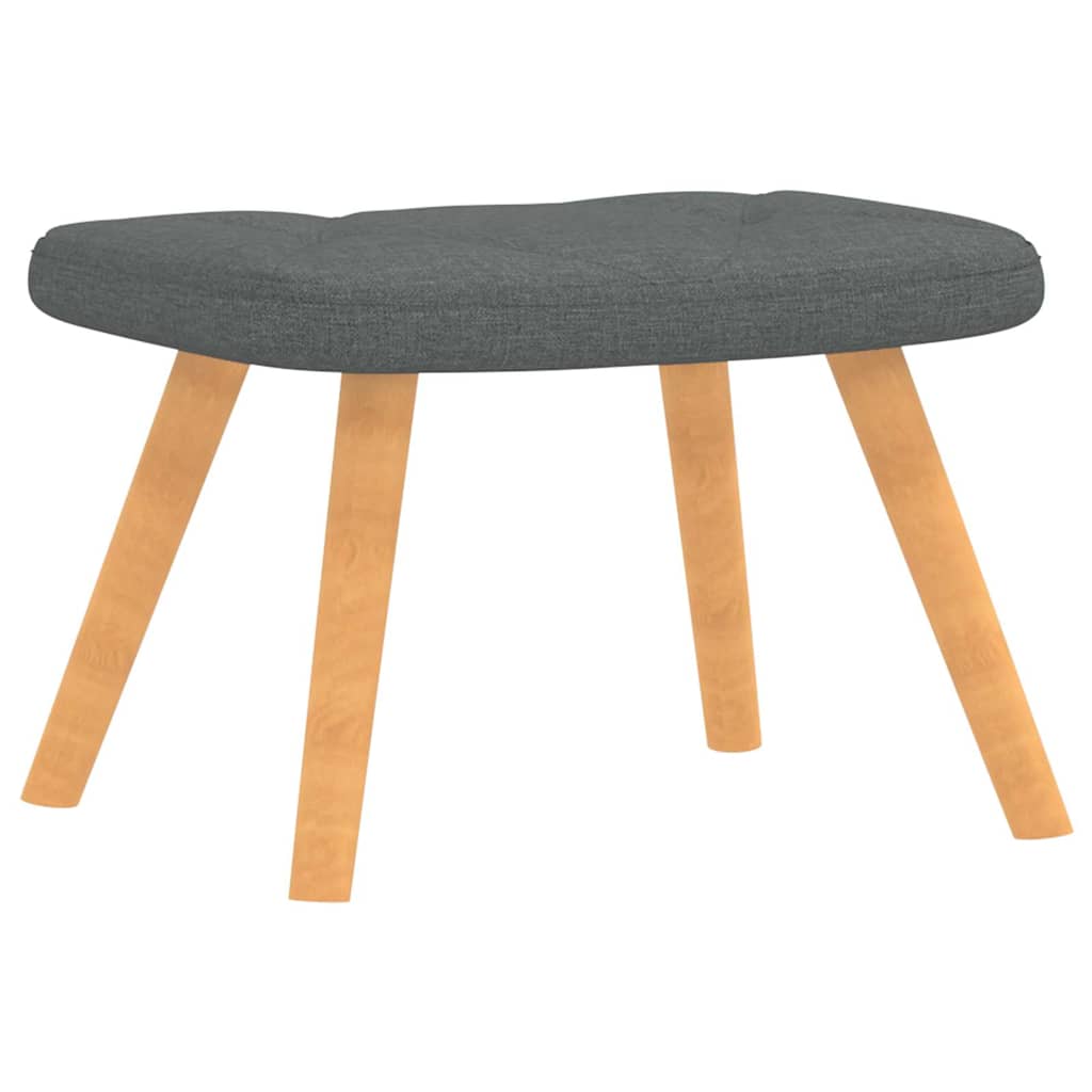 Πολυθρόνα Relax Σκούρο Γκρι Υφασμάτινη με Σκαμπό