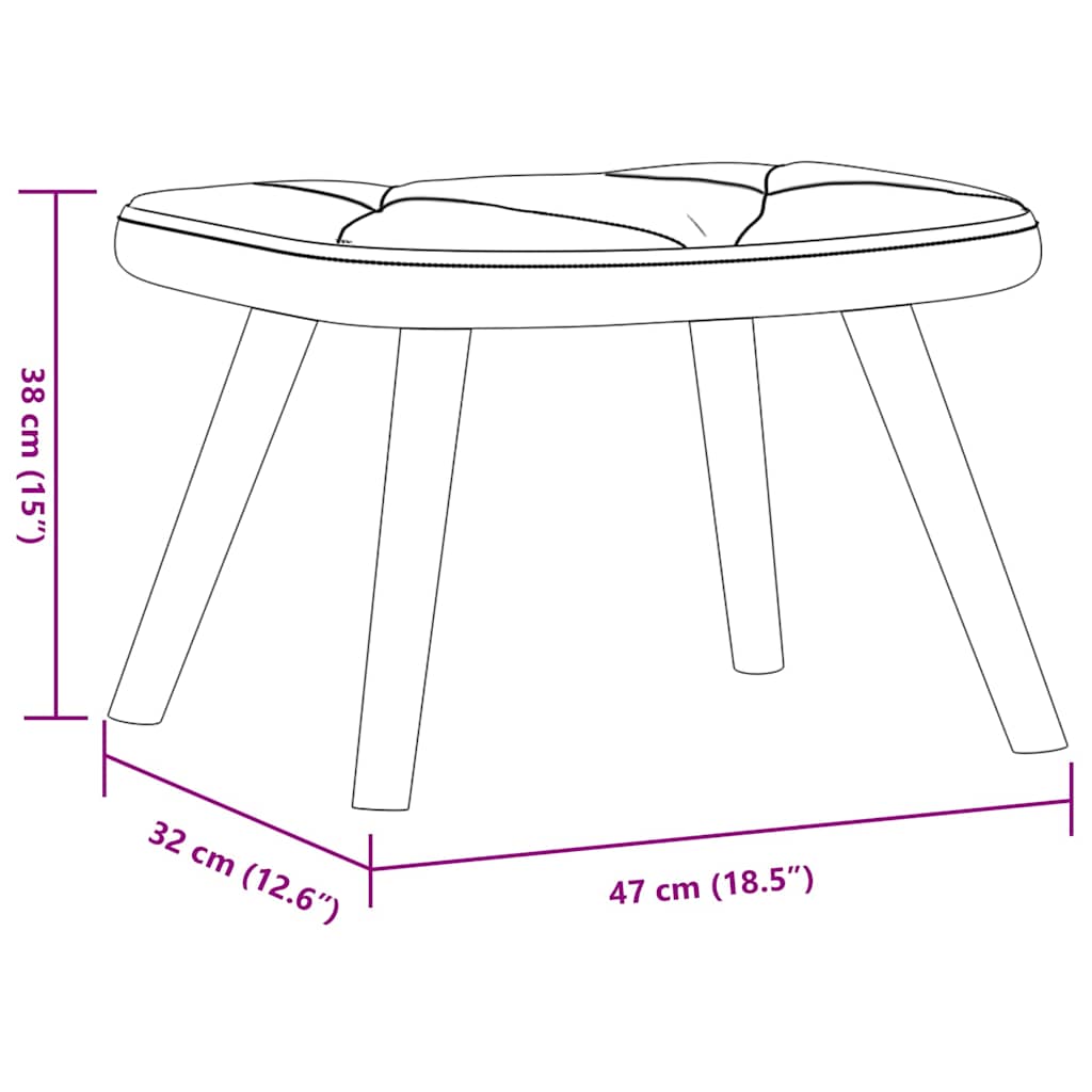 Πολυθρόνα Relax Κρεμ Υφασμάτινη με Σκαμπό