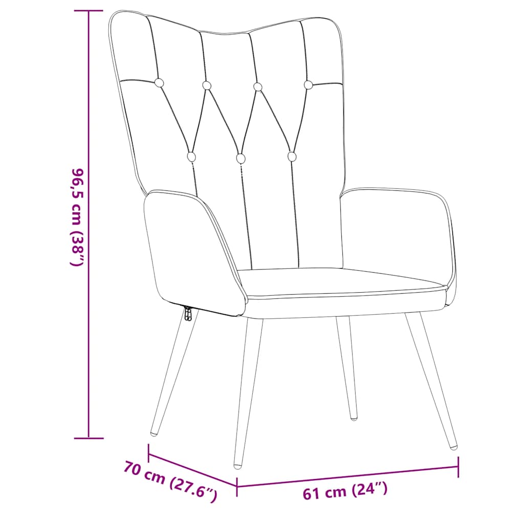 Πολυθρόνα Relax Σκούρο Γκρι Υφασμάτινη