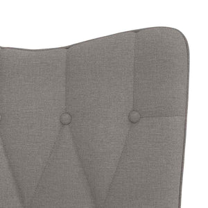 Πολυθρόνα Κουνιστή Taupe Υφασμάτινη με Σκαμπό
