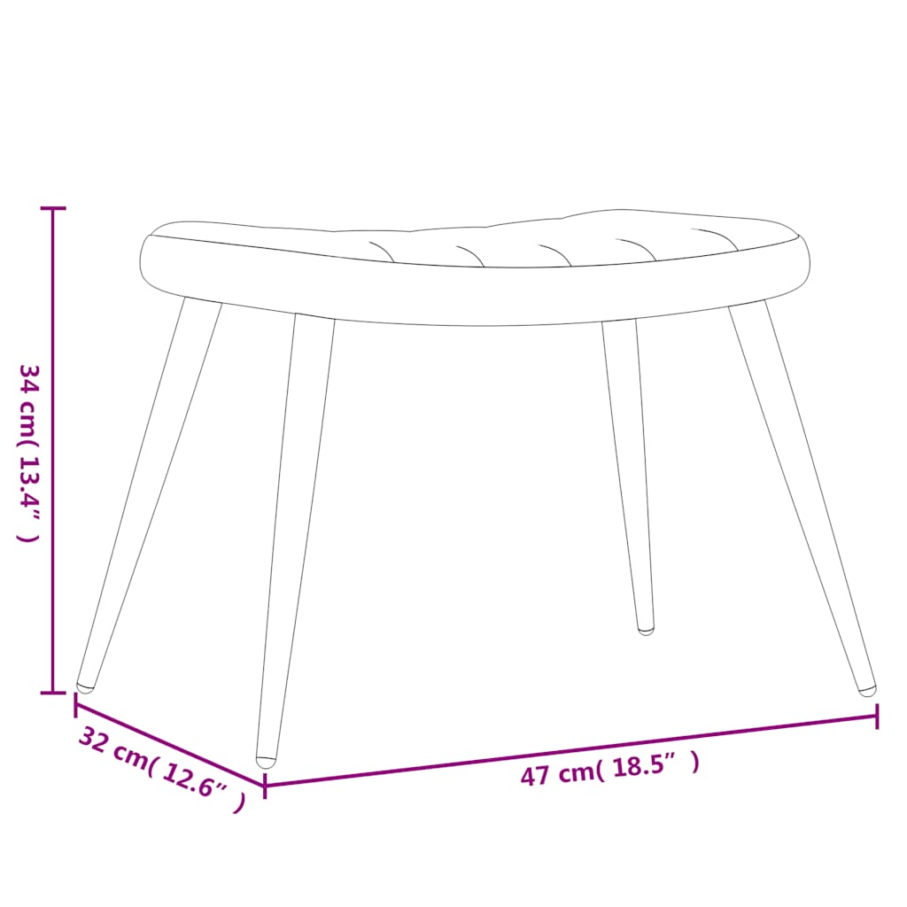 Πολυθρόνα Relax Σκούρο Πράσινο Βελούδινη με Σκαμπό