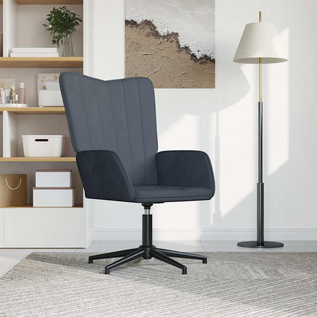 Πολυθρόνα Relax Σκούρο Γκρι Βελούδινη