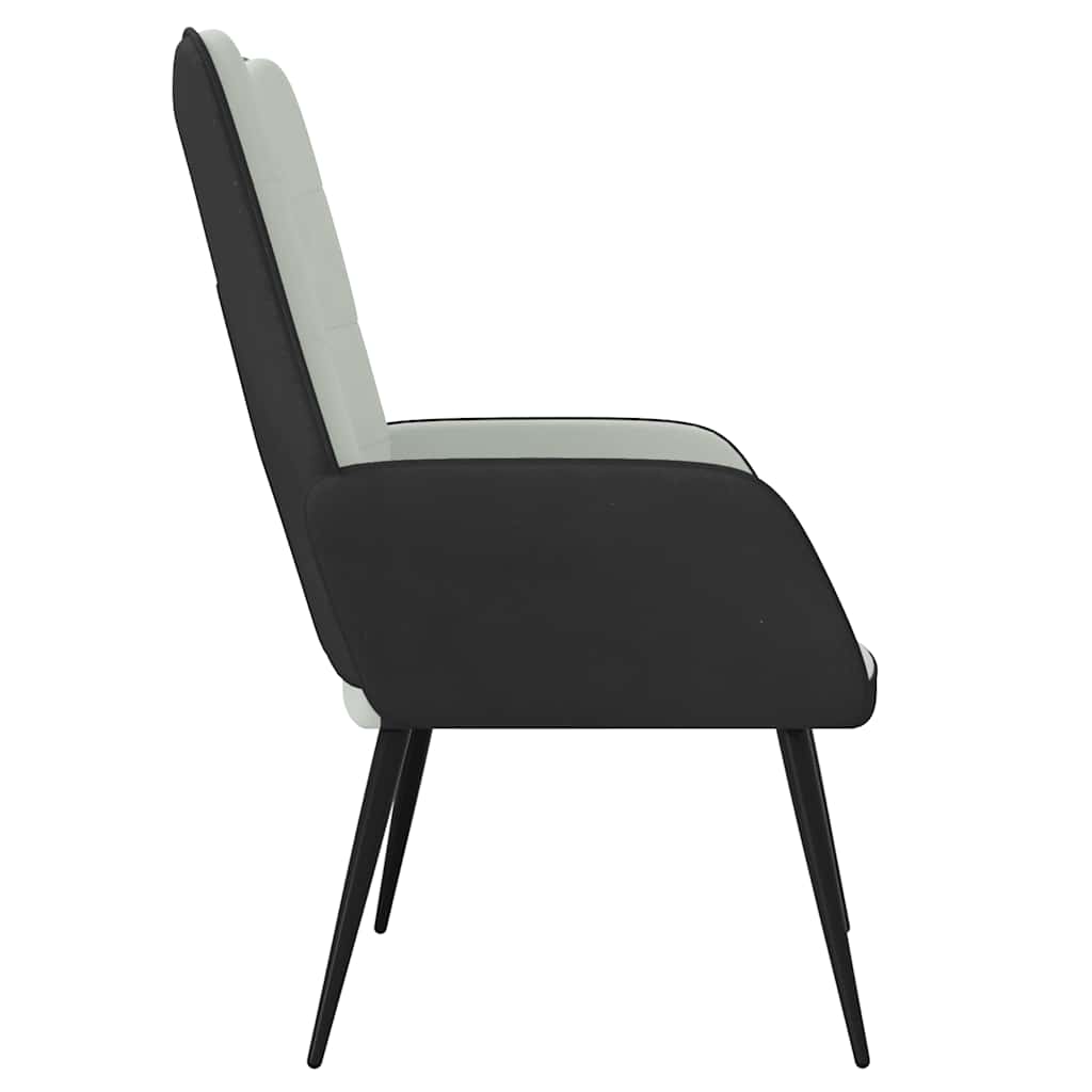 Πολυθρόνα Relax Ανοιχτό Γκρι από Βελούδο και PVC