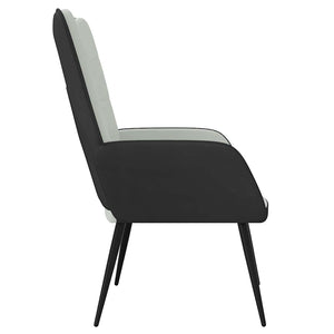 Πολυθρόνα Relax Ανοιχτό Γκρι από Βελούδο και PVC