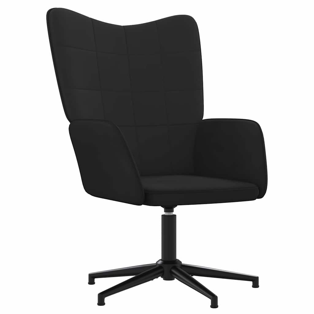 Πολυθρόνα Relax Μαύρη από Βελούδο και PVC