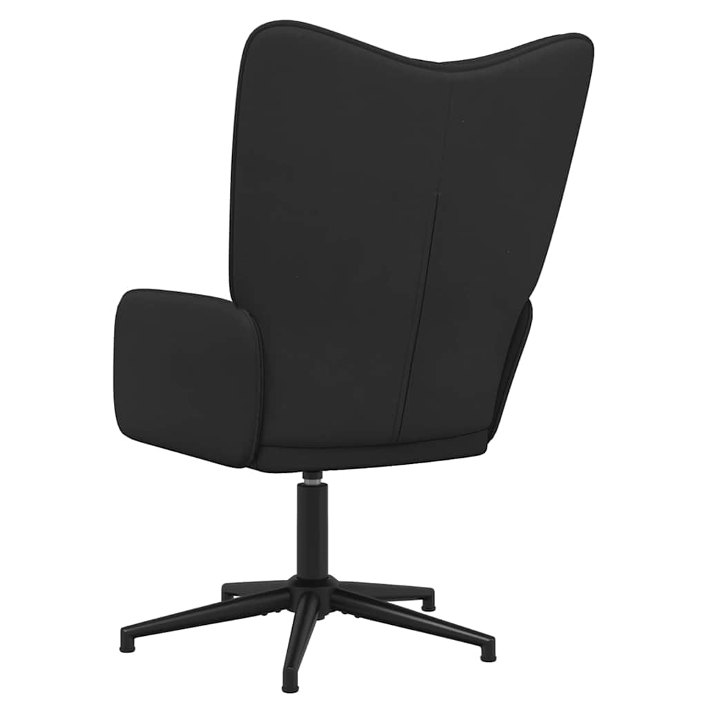 Πολυθρόνα Relax Μαύρη από Βελούδο και PVC