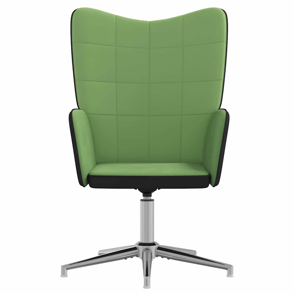 Πολυθρόνα Relax Ανοιχτό Πράσινο από Βελούδο και PVC
