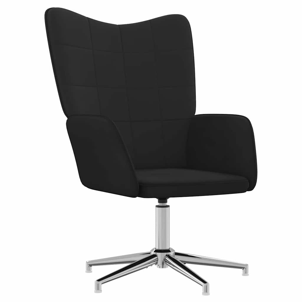 Πολυθρόνα Relax Μαύρη από Βελούδο και PVC