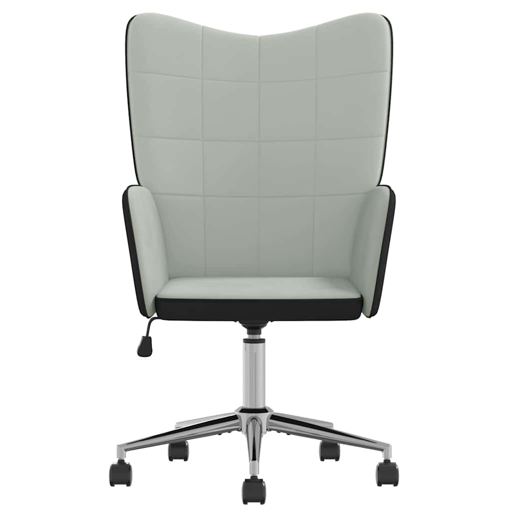 Πολυθρόνα Relax Ανοιχτό Γκρι από Βελούδο και PVC