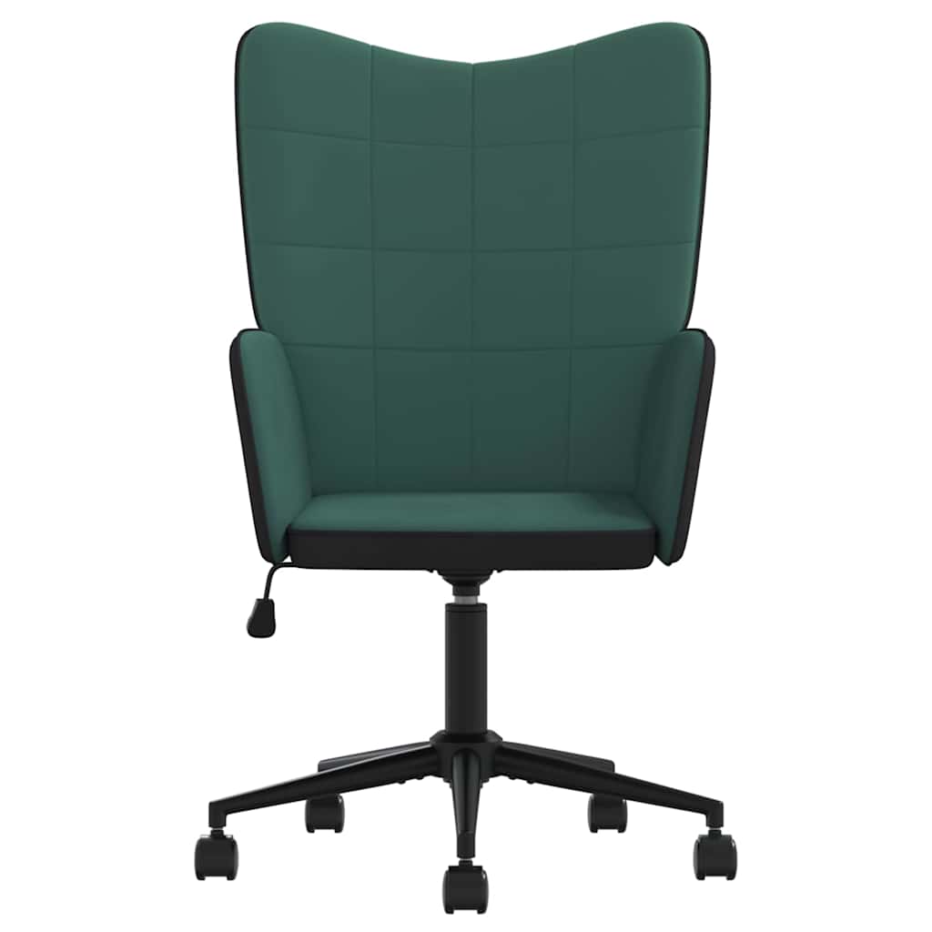 Πολυθρόνα Relax Σκούρο Πράσινο από Βελούδο και PVC