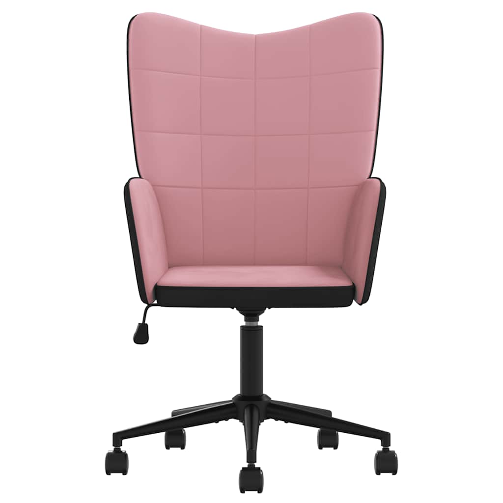 Πολυθρόνα Relax Ροζ από Βελούδο και PVC