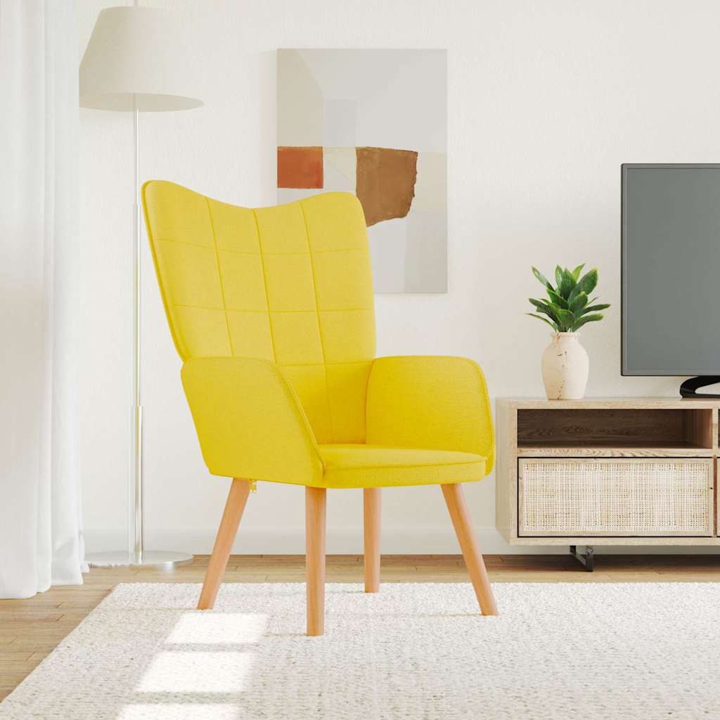 Πολυθρόνα Relax Κίτρινο Μουσταρδί Υφασμάτινη
