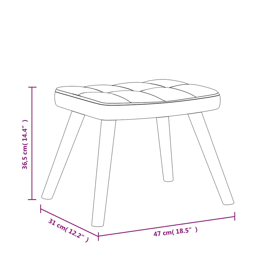Πολυθρόνα Relax Σκούρο Γκρι Υφασμάτινη με Σκαμπό