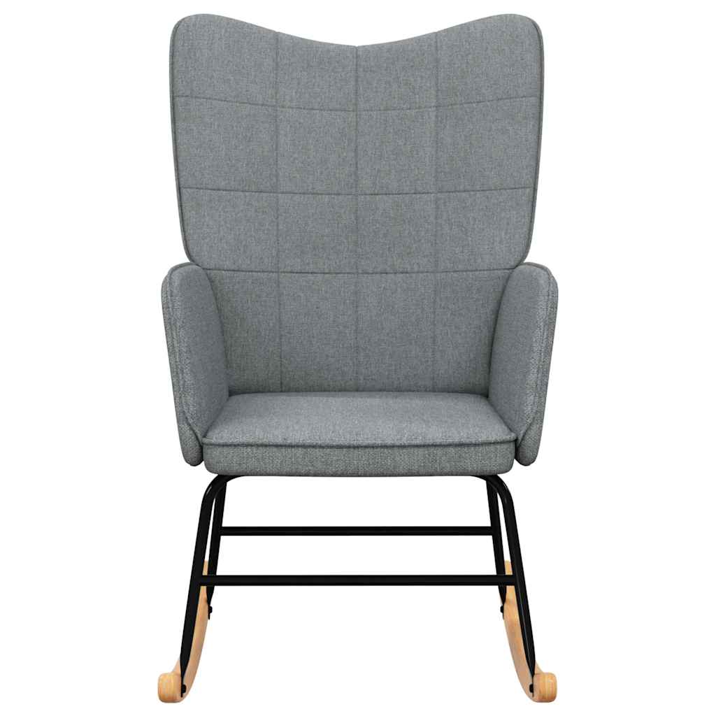 Κουνιστή Πολυθρόνα Ανοιχτό Γκρι Υφασμάτινη