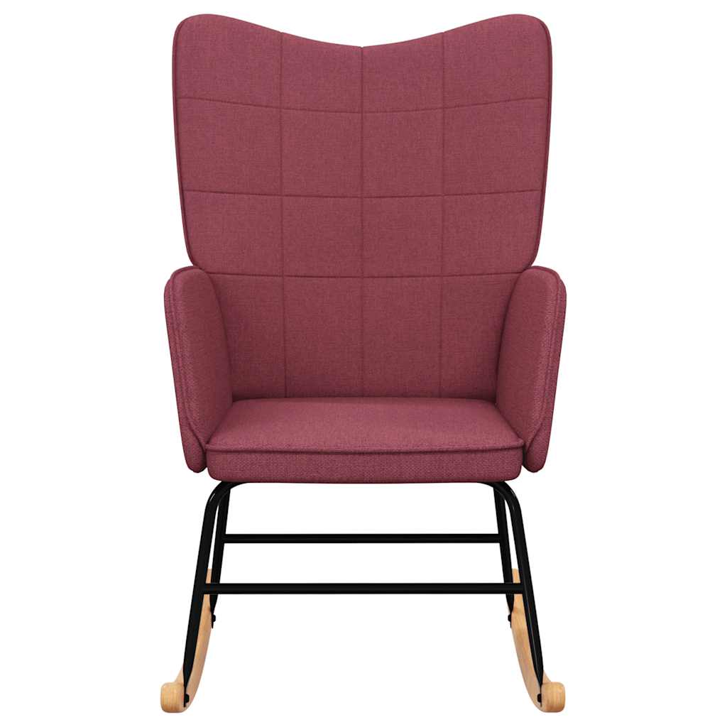 Κουνιστή Πολυθρόνα Μπορντό Υφασμάτινη