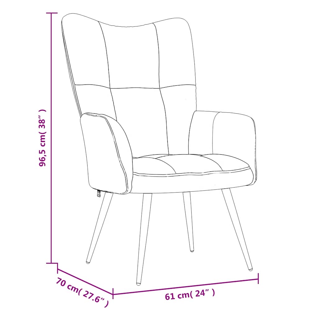 Πολυθρόνα Relax Σκούρο Πράσινο Βελούδινη με Σκαμπό