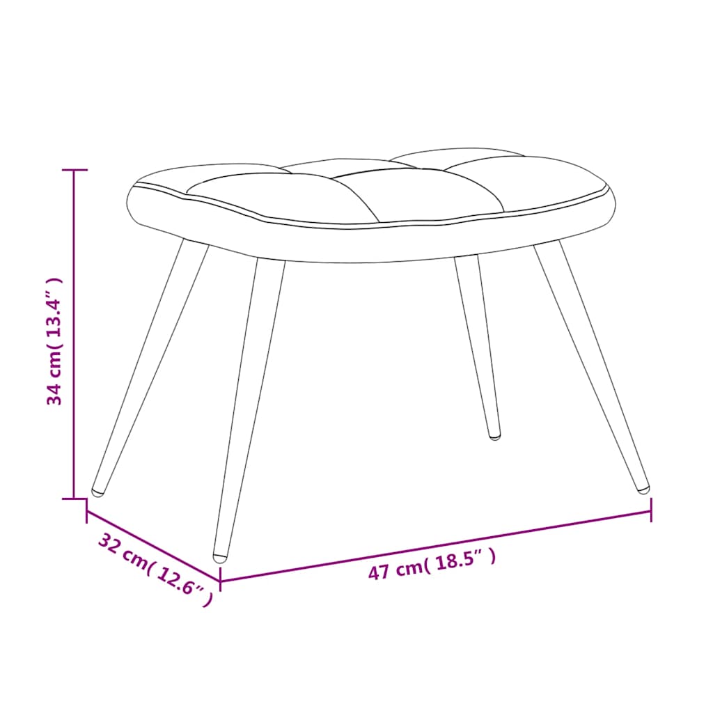 Πολυθρόνα Relax Μπορντό Βελούδινη με Σκαμπό