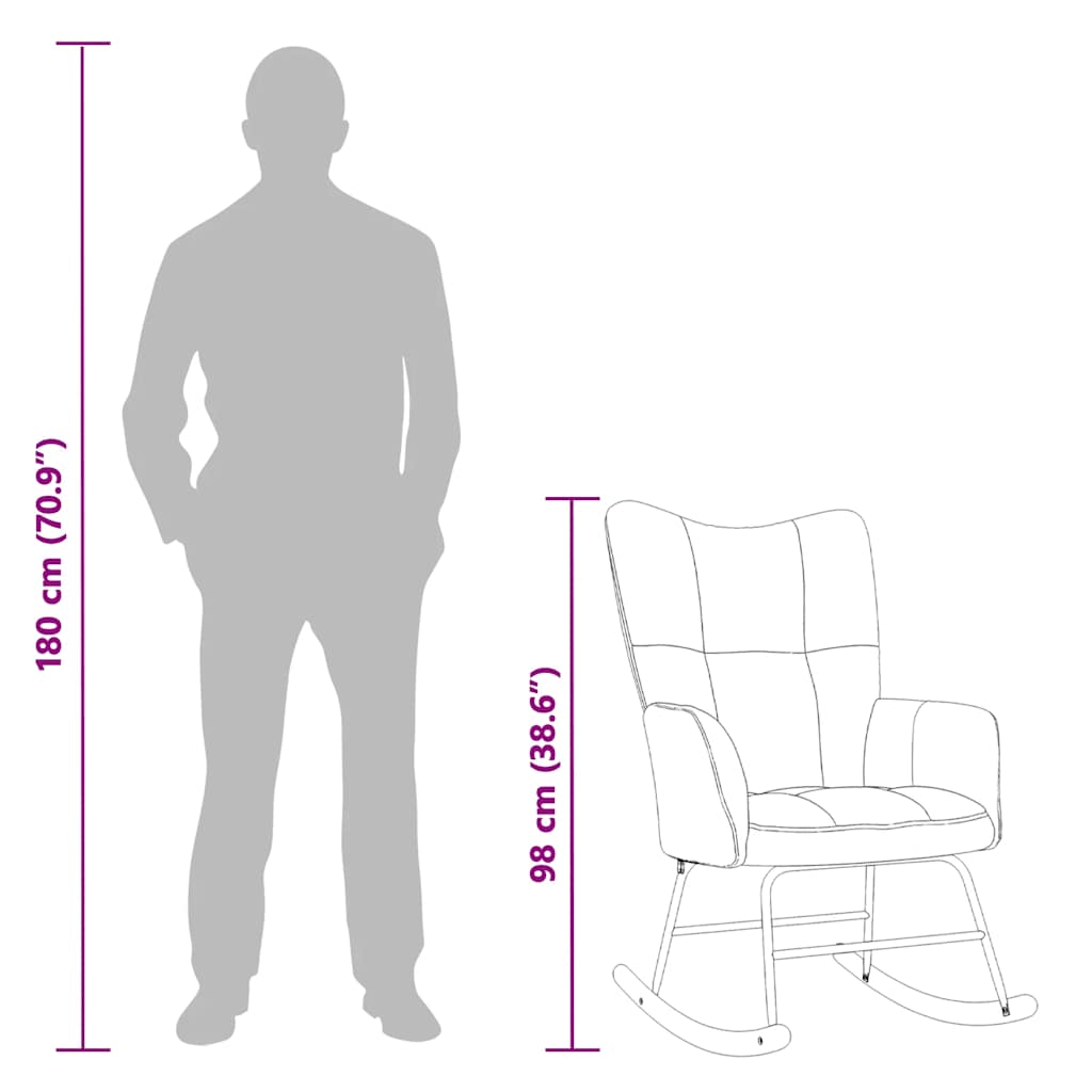 Κουνιστή Πολυθρόνα Σκούρο Πράσινο Βελούδινη