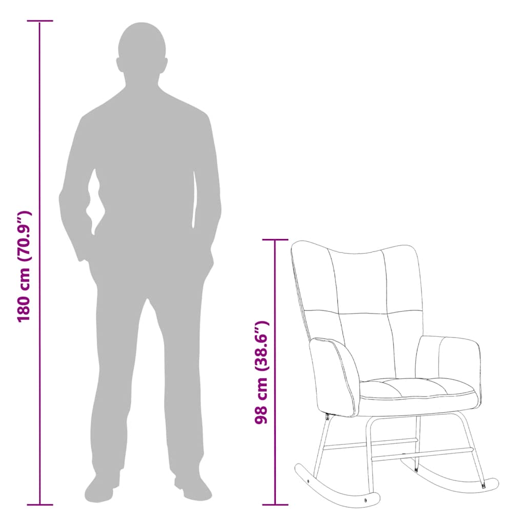 Πολυθρόνα Κουνιστή Ροζ Βελούδινη - Pakobazaar