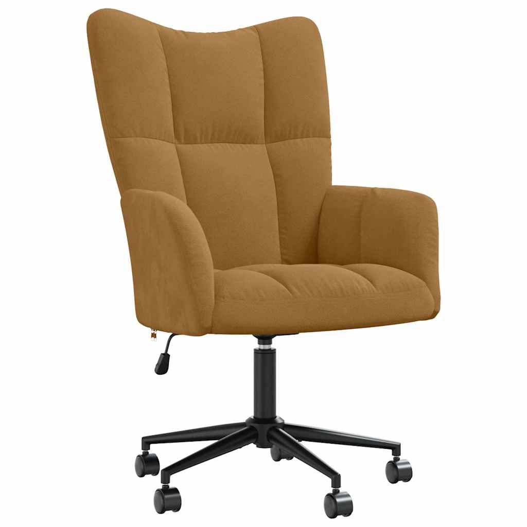 Πολυθρόνα Relax Καφέ Βελούδινη