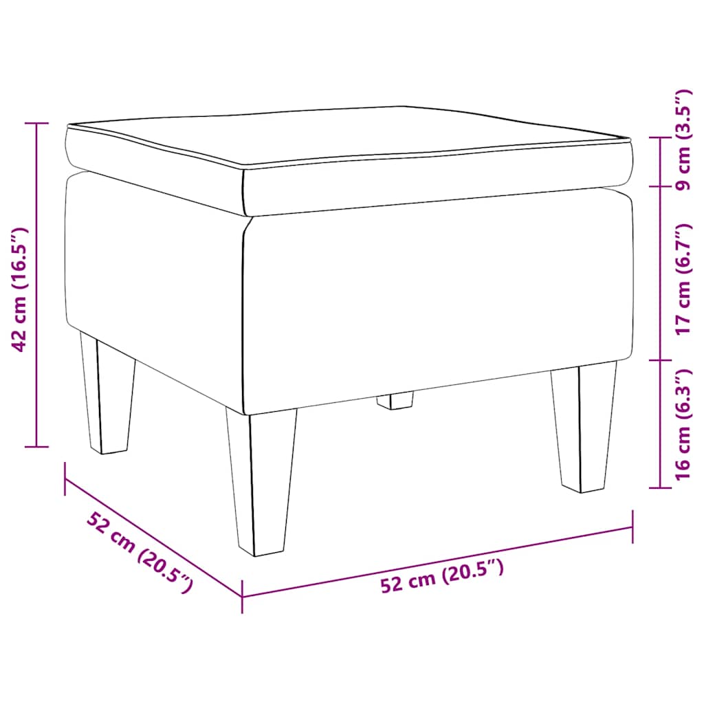 Σκαμπό Μαύρο Υφασμάτινο με Ξύλινα Πόδια